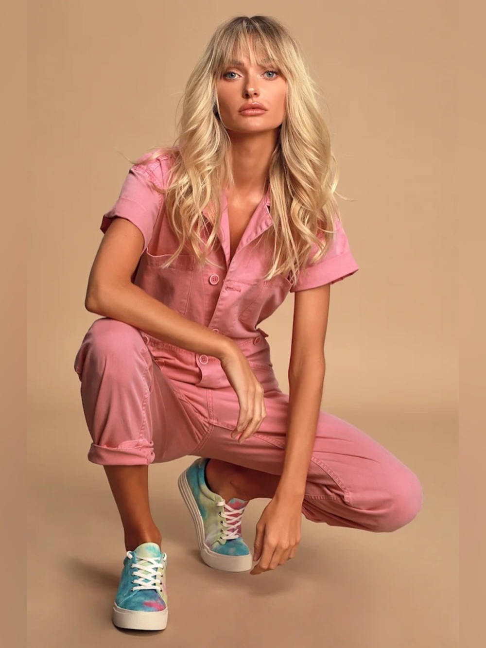 Pistola Pink ‘Grover Field Suit’ Utilitarian Jumpsuit in “Ash Rose”, Size XS - Picture 5 of 9